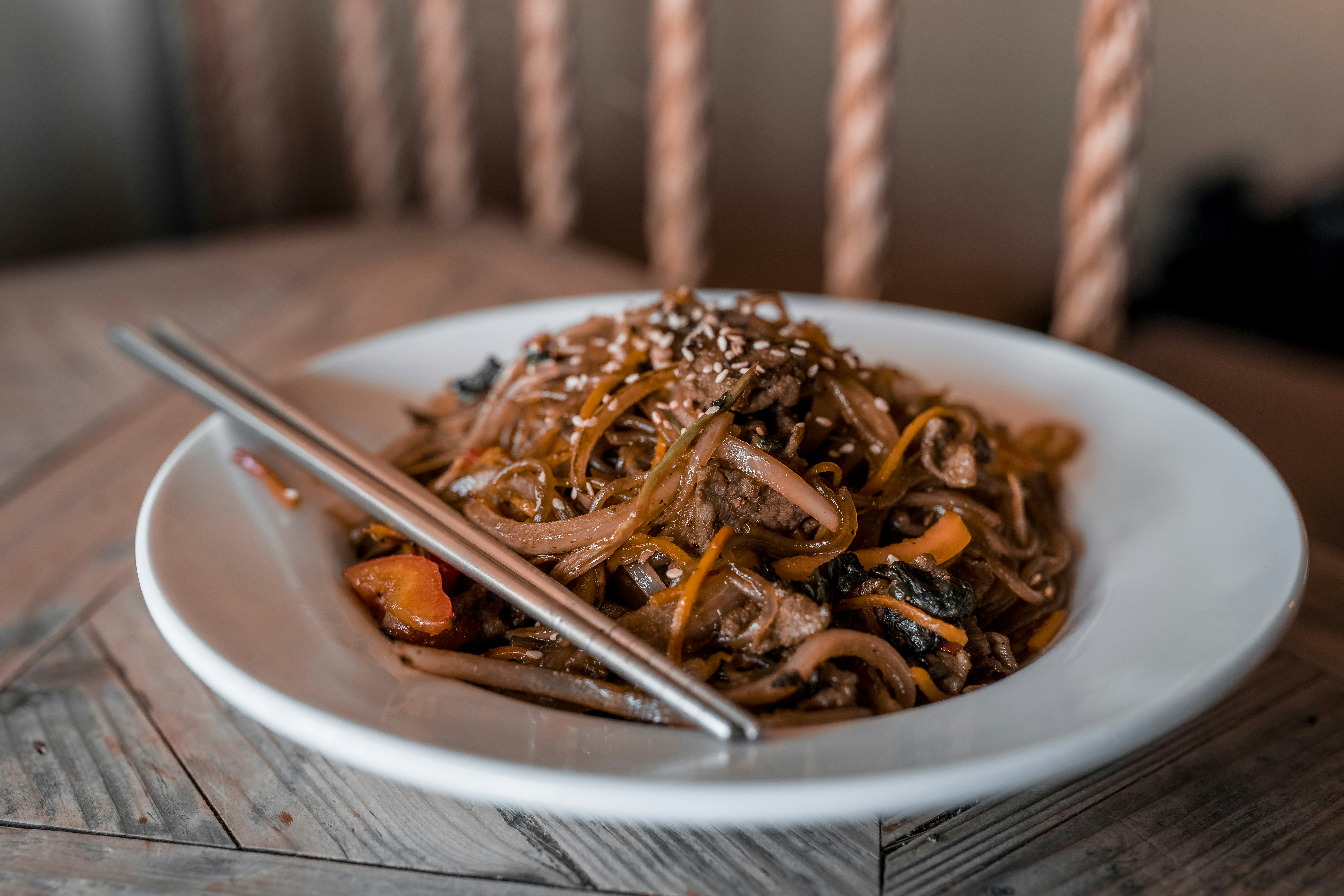 Classic Korean Stir-Fried Glass Noodles (Japchae)